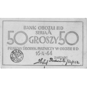 oflag II-D Grossborn, 10, 50 groszy i 1 piast 16.X.1944...