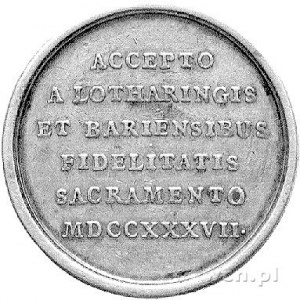 medal autorstwa DuViviera wybity w 1738 r. z okazji obj...