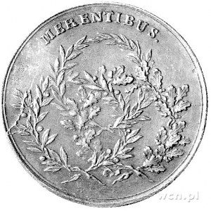 medal nagrodowy autorstwa Holzhaeussera 1766 r., Aw: Po...