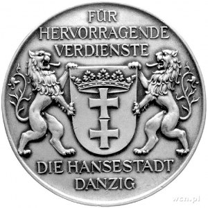 nagrodowy medal gdański za zasługi 1934 r., Aw: Herb Gd...