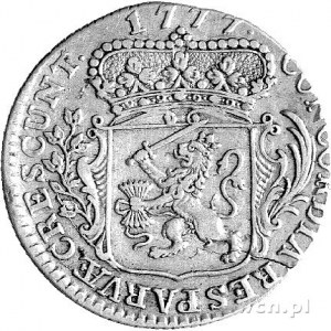 Zelandia- ćwierć silverdukatona 1777, Aw: Rycerz, Rw: L...