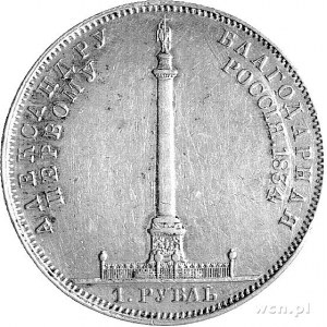 rubel pomnikowy 1834 r. wybity z okazji wzniesienia pom...