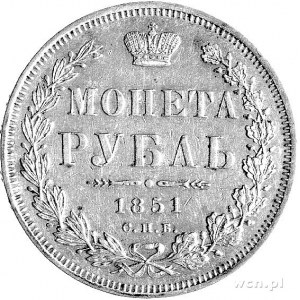 rubel 1851, Petersburg, Uzdenikow 1686, Mich.589