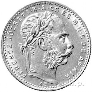 Franciszek Józef 1848- 1916, 8 forintów= 20 franków 188...