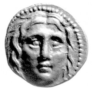 Karia- Knidos, stater 189-167, Aw: Głowa Heliosa trzy c...