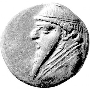 Partia- Mitradates II 123-88 pne, drachma, Aw: Popiersi...