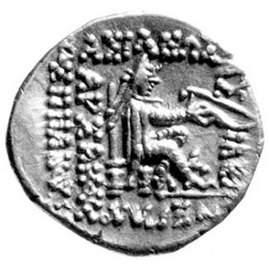 Partia- Orodes I 80-77 pne, Aw: Popiersie brodatego kró...