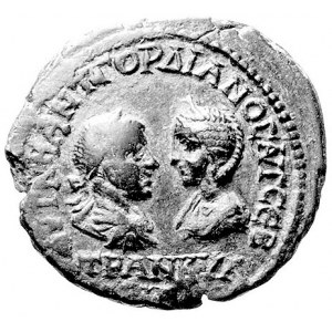 Tracja-Anchialos, AE-26, Aw: Popiersia Gordiana i Trank...