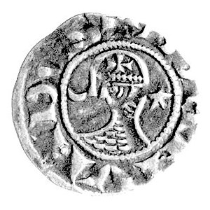 Antiochia-Bohemund III 1149-1163, denar, Aw: Popiersie ...