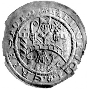 Heinrich von Harburg 1142-1153, brakteat; Popiersie św....