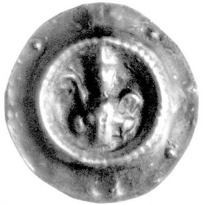 Berthold II/III/ lub IV 1261-1286, brakteat; Popiersie ...