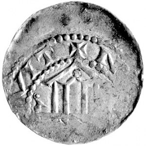 cesarz Henryk III 1039-1056, denar, Aw: Popiersie cesar...