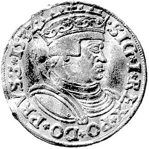 dukat 1532, Kraków, Aw: Popiersie króla w czepcu i w ko...
