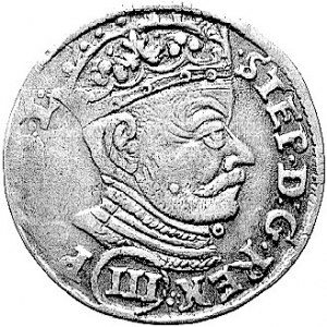 trojak 1581, Wilno, odmiana z III w owalnej obwódce pod...