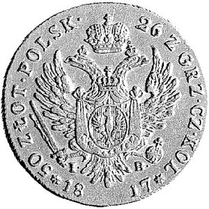 50 złotych 1817, Warszawa, Plage 1, Fr. 105, złoto, 9.8...