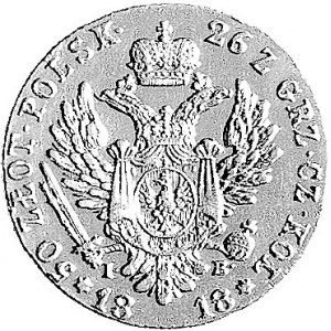 50 złotych 1818, Warszawa, Plage 2, Fr. 105, złoto, 9.7...