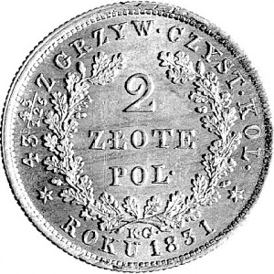 2 złote 1831, Warszawa, Plage 273, piękny egzemplarz z ...