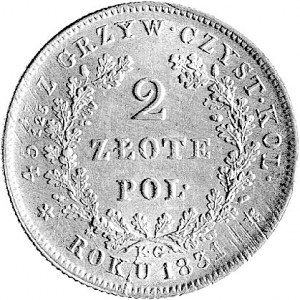 2 złote 1831, Warszawa, drugi egzemplarz, minimalnie ju...
