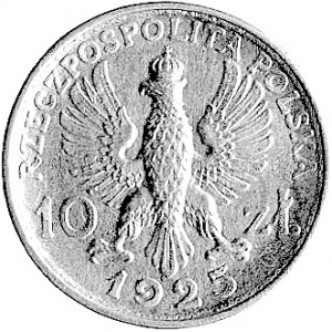 10 złotych 1925, Dwa popiersia, Parchimowicz P-150 b, w...