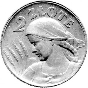 2 złote 1924, Głowa Kobiety i kłosy, Parchimowicz P-133...