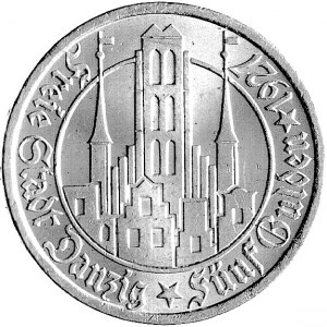 5 guldenów 1927, Berlin, Kościół Marii Panny, piękny eg...
