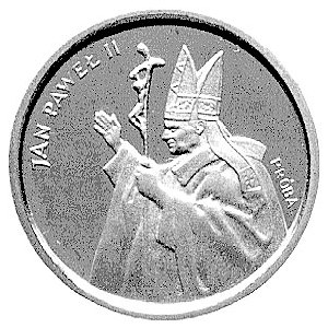 1.000 złotych 1987, Jan Paweł II, na rewersie wypukły n...