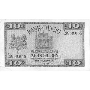 10 guldenów 10.02.1924, Ros. 753, rzadkie