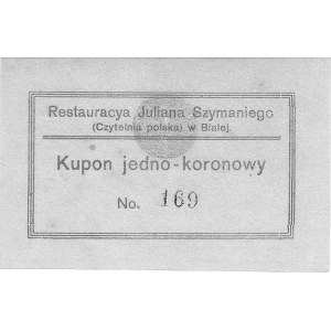 Biała - 1 korona /1919/ wydana przez Restaurację Julian...