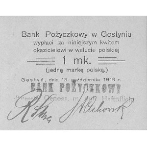 Gostyń - 50 fenigów i 1 marka 13.10.1919 wydane przez B...