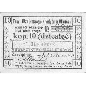 Olkusz - 10 kopiejek /1914/ wydane przez Towarzystwo Wz...