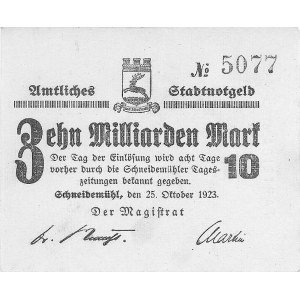 Piła /Schneidemühl/ - 10 miliardów marek 25.10.1923 emi...