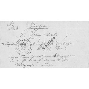 Wałbrzych /Waldenburg/ - 10 marek ważne do 26.08.1914 w...