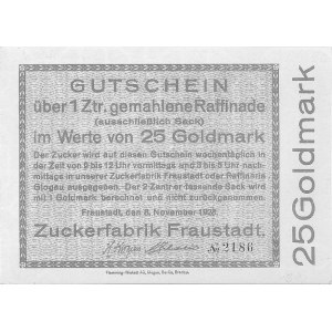 Wschowa /Fraustadt/ - 25 goldmarek 8.11.1923 emitowane ...