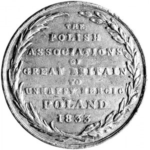 medal autorstwa Hallidaya wybity w 1833 r. na zlecenie ...