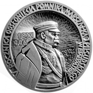medal wybity z okazji odsłonięcia pomnika Józefa Piłsud...