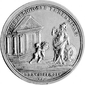 medal autorstwa P.P. Wernera na 200-lecie Pokoju Augsbu...