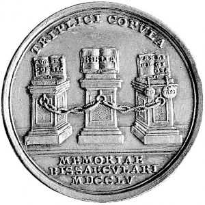 medal autorstwa P.P. Wernera na 200-lecie Pokoju Augsbu...