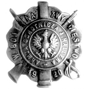 odznaka pamiątkowa Armii Ochotniczej J. Hallera 1920, m...
