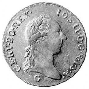 Józef II 1780-1790, dukat 1787, Nagybanya, Aw i Rw jak ...