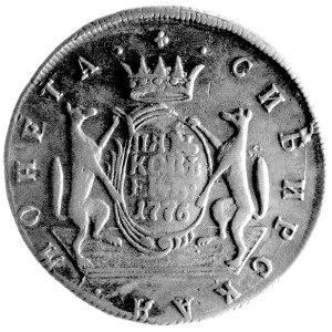 5 kopiejek syberyjskich 1776, Aw i Rw jak wyżej, Uzdeni...