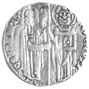 Giovani Soranzo 1312- 1328, grosz, Aw: Stojący św. Mare...