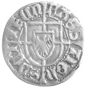 Jan von Tiefen 1489-1497, szeląg, Aw: Tarcza Wielkiego ...