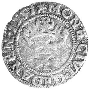 szeląg 1551, Gdańsk, Kurp. 937 R3, Gum. 641, T. 7