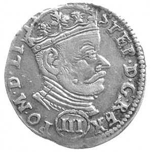 trojak 1580, Wilno, odmiana z III w owalnej obwódce, Ku...