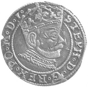 grosz 1581, Ryga, odmiana z pełną datą, Kurp. 428 R1, G...