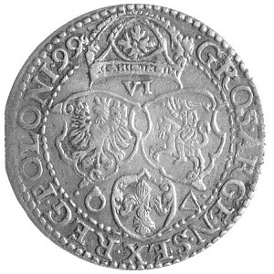 szóstak 1599, Malbork, Kurp. 1434 R2, Gum. 1153, patyna