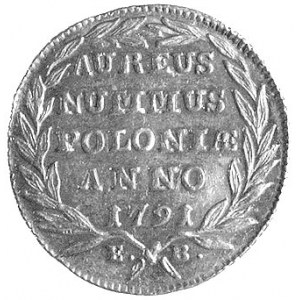 dukat 1791, Warszawa, Plage 451, Fr. 104, złoto, 3.49 g...