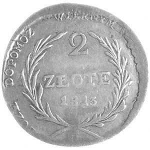 2 złote 1813, Zamość, Plage 125, ładnie zachowany egzem...