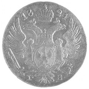 10 groszy 1821, Warszawa, Plage 83, rzadka moneta z ład...
