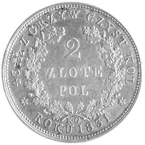 2 złote 1831, Warszawa, odmiana napisu ZLOTE, Plage 274...